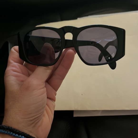 Chanel Vintage Sunglasses Gold CC Logo Black With Case Authentic - Picture 9 of 11